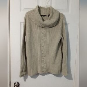 JEANNE PIERRE Beige Cowl Neck Sweater